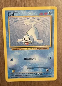 Seel - Base Set - 41/102 - Uncommon Non Holo - NM - Pokemon Card - EN - WoTC - Image 1
