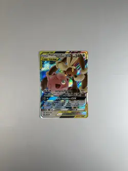 Mega Lopunny & Jigglypuff GX 165/236 Holo Pokemon Sun And Moon Cosmic Eclipse NM - Image 1