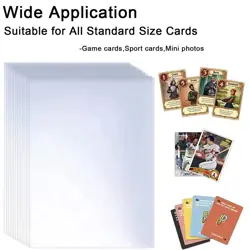 100pc Transparent Trading Card Cover Clear Protector Sleeve Holder- FAST US SHIP - Image 2