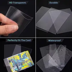 100pc Transparent Trading Card Cover Clear Protector Sleeve Holder- FAST US SHIP - Image 5