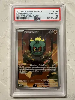 Pokemon TCG Mega Evolution PSA 10 Marshadow 146/132 Full Art Illustration Rare - Image 1