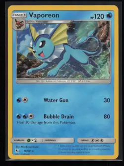 Vaporeon 18/68 Pokemon Hidden Fates Rare Near Mint Holo Card - Image 1
