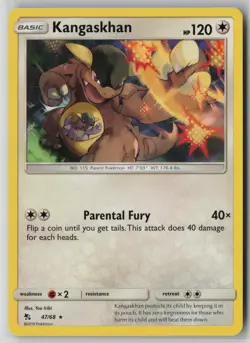 Kangaskhan 47/68 Pokemon Hidden Fates Rare Near Mint Card (NM) 1 - Image 1
