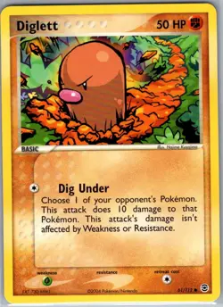 Diglett 61/112 Non Holo FireRed & LeafGreen - Pokemon Card - NM - Image 1
