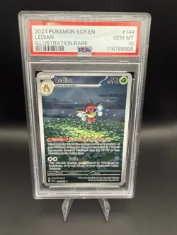 2024 Pokemon Card - Stellar Crown - Ledian 144/142 Illustration Rare PSA 10 - Image 1