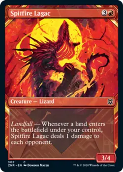 [4x] Spitfire Lagac - Foil - Showcase Near Mint, English ZNR: Extras MTG Magic - Image 1
