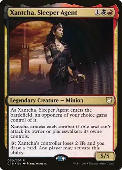 Magic the Gathering Xantcha, Sleeper Agent Commander 2018 Light Play Condition - Image 1