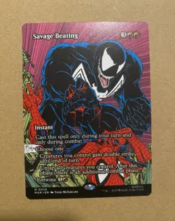 Magic The Gathering Marvel Savage Beating Borderless Non Foil - Image 1