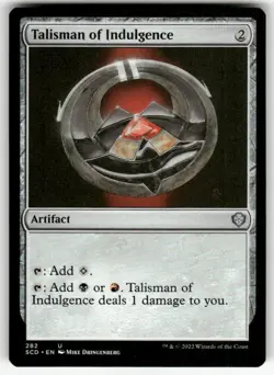 TALISMAN OF INDULGENCE #282 MTG STARTER COMMANDER DECKS UNCOMMON - Image 1