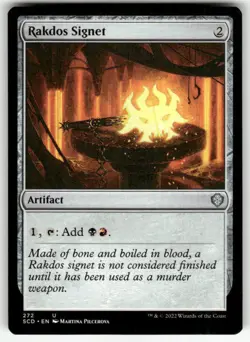 RAKDOS SIGNET #272 MTG STARTER COMMANDER DECKS UNCOMMON - Image 1