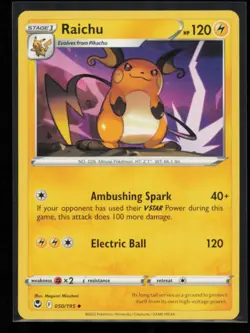 Raichu 050/195 Pokemon Silver Tempest Uncommon Near Mint - Image 1