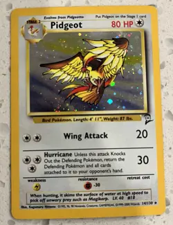 Pokemon TCG Pidgeot 014/130 Base Set 2 Holo Rare Stage 2 80 HP English - Image 1
