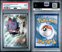Pokemon TCG N's Zorua Journey Together Pokemon Center ETB PSA 9 - Image 3