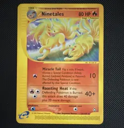 Nintendo Pokemon TCG Aquapolis Ninetales 25/147 Rare Regular e-Reader 2002 - Image 1