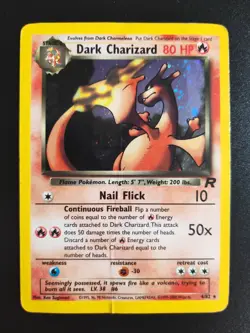Dark Charizard Holo 4/82 Swirl Rare WOTC Pokemon TCG Team Rocket - Image 1