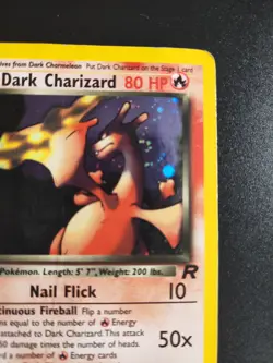 Dark Charizard Holo 4/82 Swirl Rare WOTC Pokemon TCG Team Rocket - Image 2
