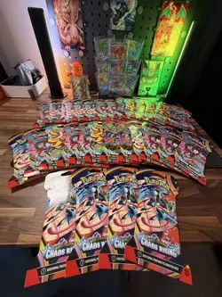 Pokemon TCG Mega Evolution Chaos Rising 29 Sleeved Booster Packs Sealed Lot - Image 1