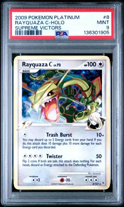 2009 POKEMON PLATINUM SUPREME VICTORS #8 RAYQUAZA C-HOLO PSA 9 - Image 3