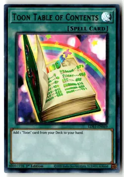 Toon Table of Contents (Green) LDS1-EN069 Legendary Duelists Yu-Gi-Oh LP - Image 1