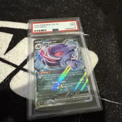 GENGAR EX 104/162 POKEMON 2024 TEF EN TEMPORAL FORCES DOUBLE RARE PSA 10 CARD - Image 1