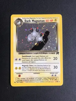 Dark Magneton Team Rocket Holo Rare 11/82 Pokemon Card WOTC LP - Image 1