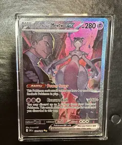 Team Rocket’s Mewtwo EX 231/182 SV10 Destined Rivals SIR Full Art Pokemon Card - Image 1