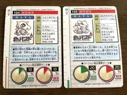 Carddass BANDAI Cubone Marowak 1996 Pokemon Card Japanese - Image 2