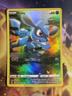 Pokemon TCG Card Riolu GG26/GG70 Crown Zenith Galarian Gallery Holo - NM - Image 1