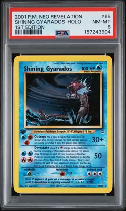 PSA 8 SHINING MAGIKARP 66/64 & GYARADOS 65/64 | 1st Edition Seq. Pokemon Card - Image 4