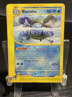 Blastoise 37/165 Expedition Base Set Non Holo Rare HP Pokemon Card - Image 1