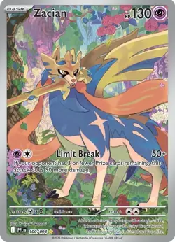 Pokemon TCG Zacian 100/094 Me02: Phantasmal Flames Illus Rare Holo EN - Image 1