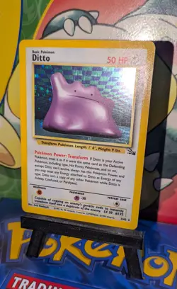 Pokemon Ditto 3/62 Fossil Series Holo Rare WOTC Vintage 1999 LP - Image 1