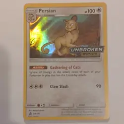 Pokemon TCG Persian SM182 Sun & Moon Unbroken Bonds Prerelease Promo Holo - Image 1