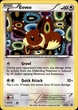Eevee BW94 Holo P Pokemon Black And White Promo - Image 1