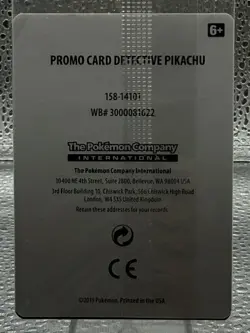Detective Pikachu [Stamped] #SM190 Pokemon Movie Promo Sealed TCG Holo Foil - Image 2