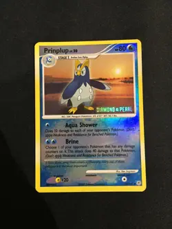 Pokemon Card - Prinplup 58/130 - Reverse Holo (Burger King Stamp) - D&P Set - LP - Image 1