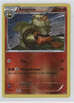 Arcanine Reverse Foil Pokemon XY Breakpoint #11 - Image 1