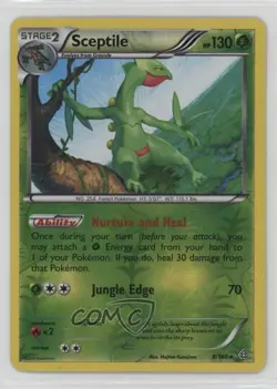 Sceptile Reverse Foil Pokemon XY Primal Clash #8 - Image 1