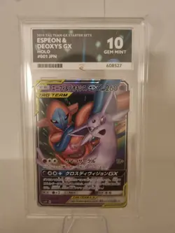 Ace 10 Espeon & Deoxys GX 001/031 Tag Team Pokemon Japanese TCG - Image 1