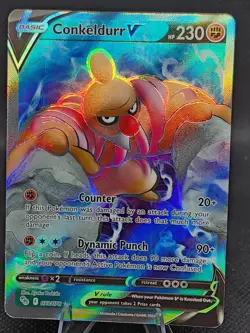 Conkeldurr V (Full Art) Ultra Rare Pokemon GO 073/078 NM - Image 1