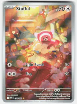 Stufful 154/132 Illustration Rare Mega Evolution Pokemon Holo Near Mint - Image 1
