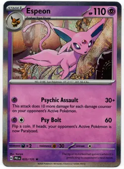 Pokemon - Espeon Holo Rare Prismatic Evolutions 033/131 NM - Image 1