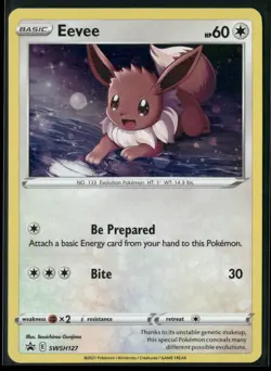 Pokemon - Eevee SWSH127 Black Star Promo Sword & Shield LP - Image 1