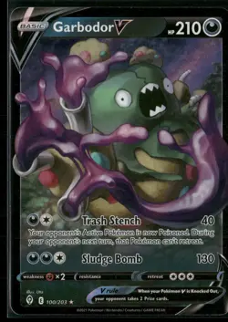 Pokemon - Garbodor V 100/203 Ultra Rare Evolving Skies NM - Image 1
