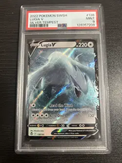 2022 POKEMON SILVER TEMPEST lugia v #138/195 PSA 9 - Image 1