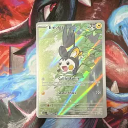 Pokemon TCG Emolga 112/086 Sv: Black Bolt Illustration Rare Holo 70 HP - Image 1