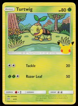 Turtwig 004/025 Promo McDonald's 25th Anniversary Promos Pokemon Near Mint - Image 1