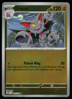 Gliscor 050/094 Uncommon Phantasmal Flames Pokemon Reverse Holo Near Mint - Image 1