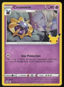 Cosmoem 014/025 Rare Celebrations Pokemon Holo Lightly Played - Image 1