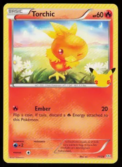 Torchic 011/025 Promo McDonald's 25th Anniversary Promos Pokemon Near Mint - Image 1